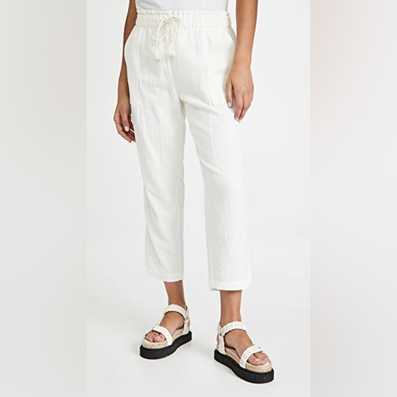 Madewell Lightestspun Beach Pants in Weathered Brick Gauze Drawstring Pants - Picture 4 of 4